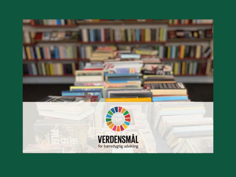 Bogsalg med verdensmål-logo