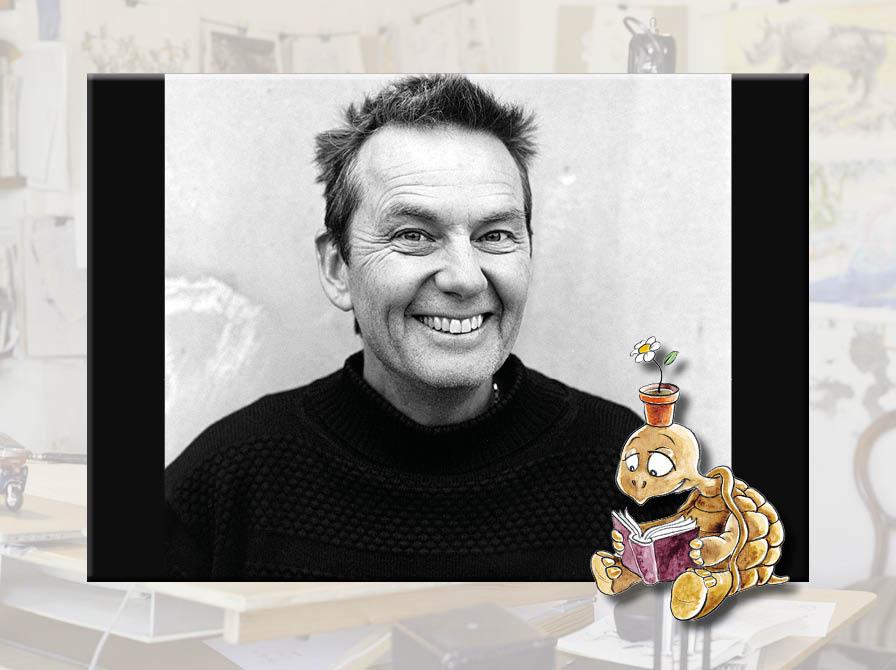 Portræt af Carl Quist-Møller og Læsepadden. Fotograf: Peter Bjerg